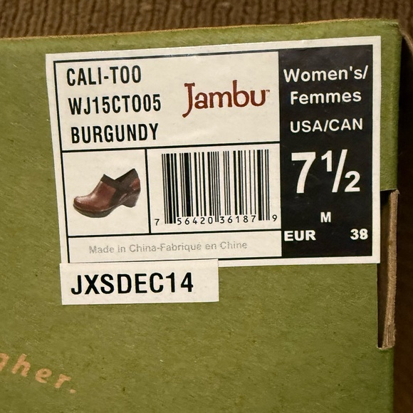 Jambu " Cali-Too" Wedge Slip-On shoes in Burgundy - Picture 5 of 7